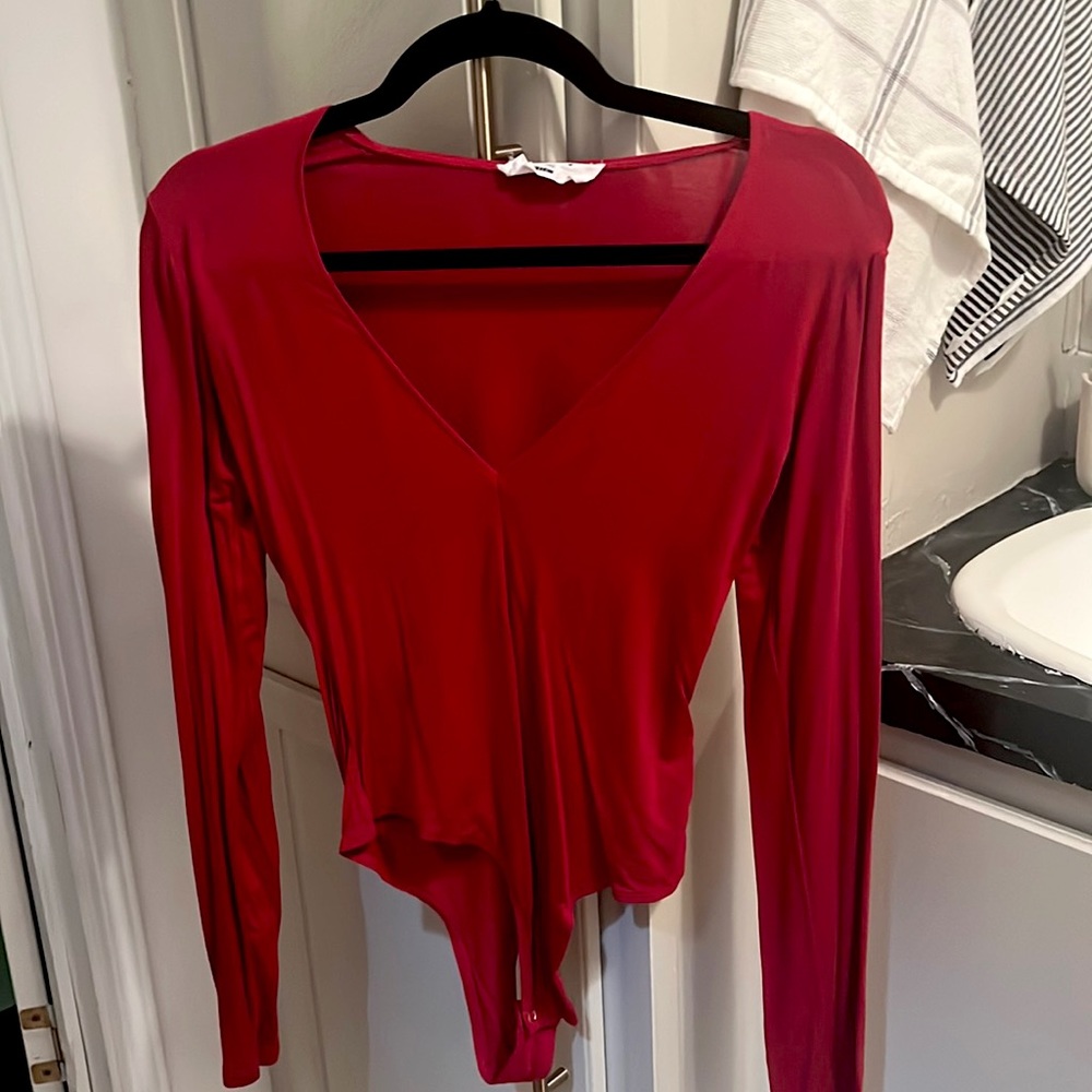 Fashion nova burgundy body suit